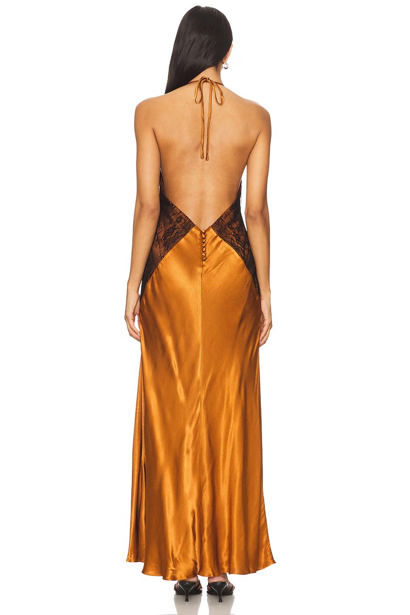 revolve Estrella Halter Maxi Dress - 3