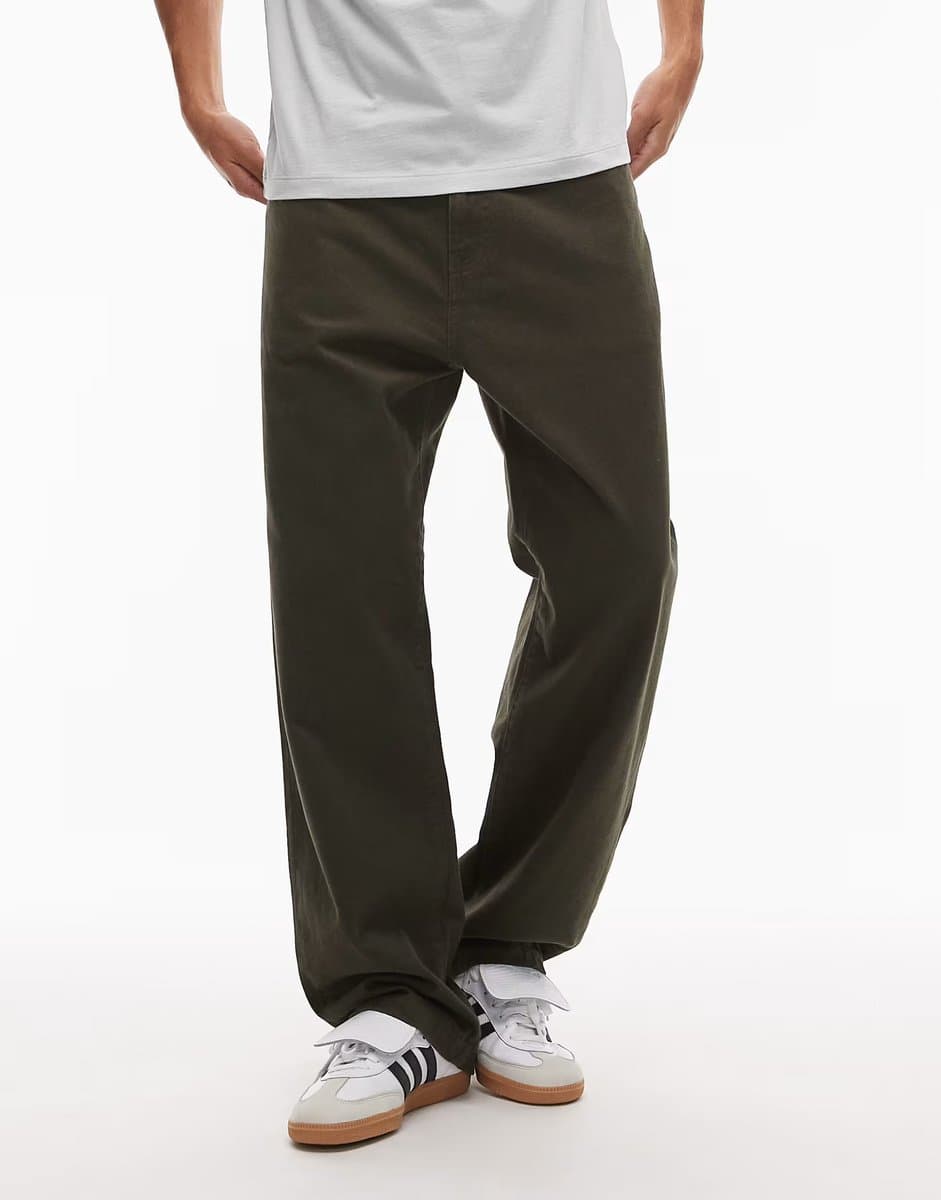 ASOS Carhartt WIP landon loose tapered trousers in khaki