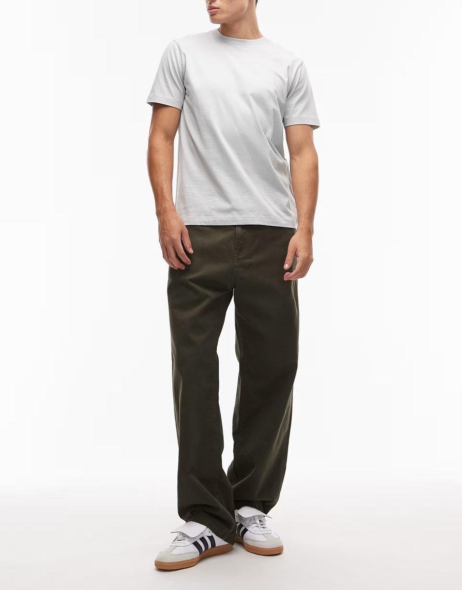 ASOS Carhartt WIP landon loose tapered trousers in khaki - 2