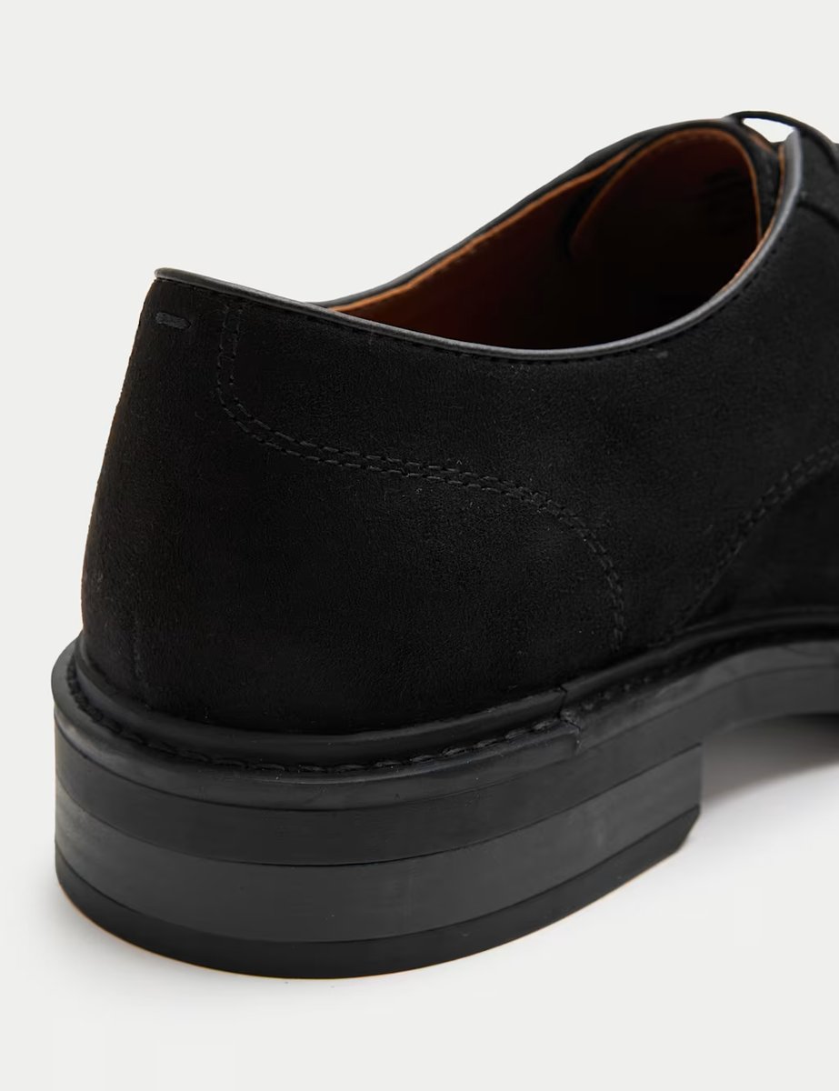 Marks & Spencer M&S Suedette Derby Shoes Black - 2