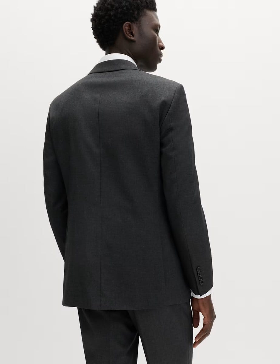 Marks & Spencer M&S Regular Fit Stretch Suit Jacket Charcoal - 4