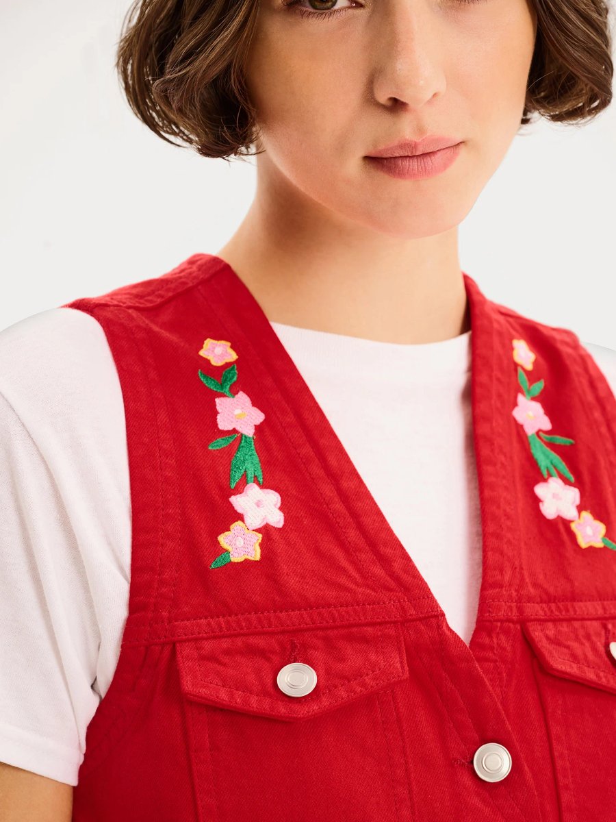 OMNES Talula Dress in Red - 3