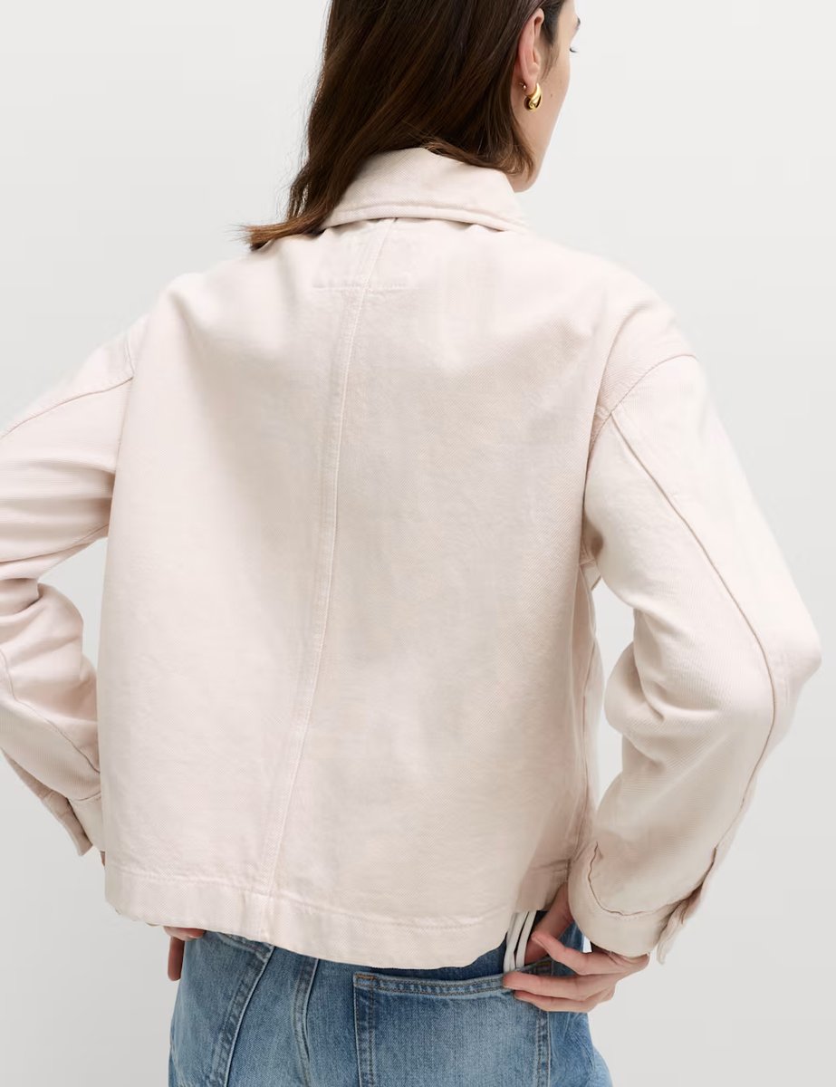 Marks & Spencer M&S Pure Cotton Denim Shacket Pink - 4