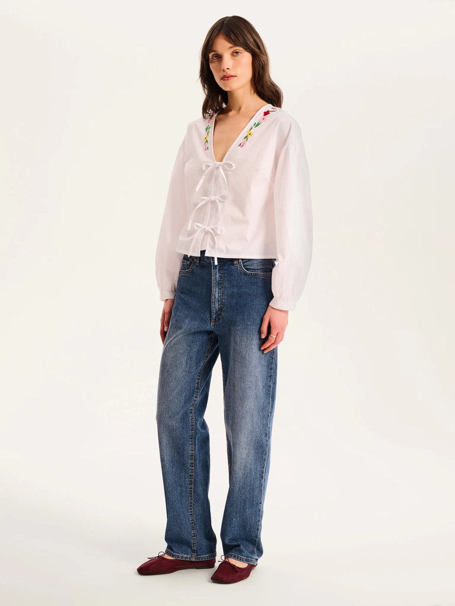 OMNES Annaka Blouse in White - 3