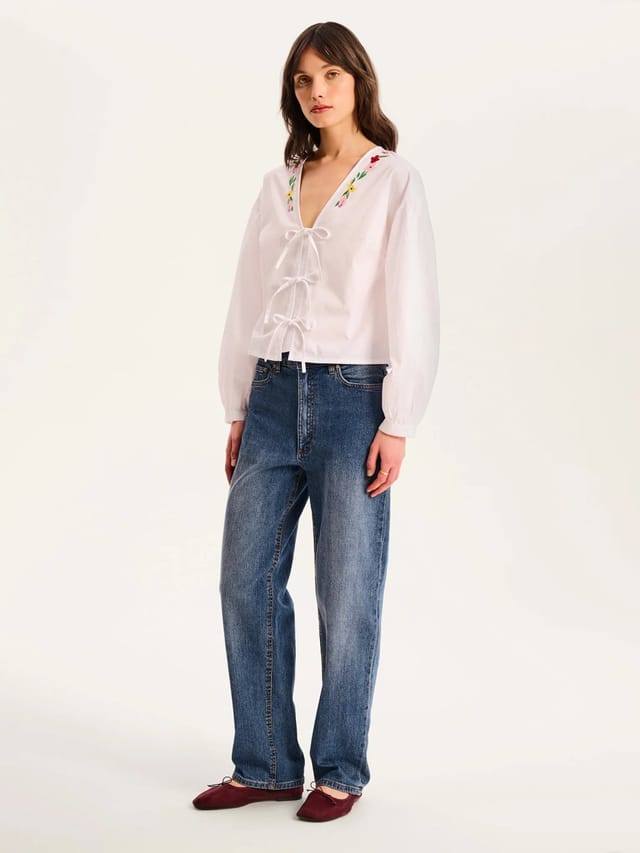 OMNES Annaka Blouse in White - 3
