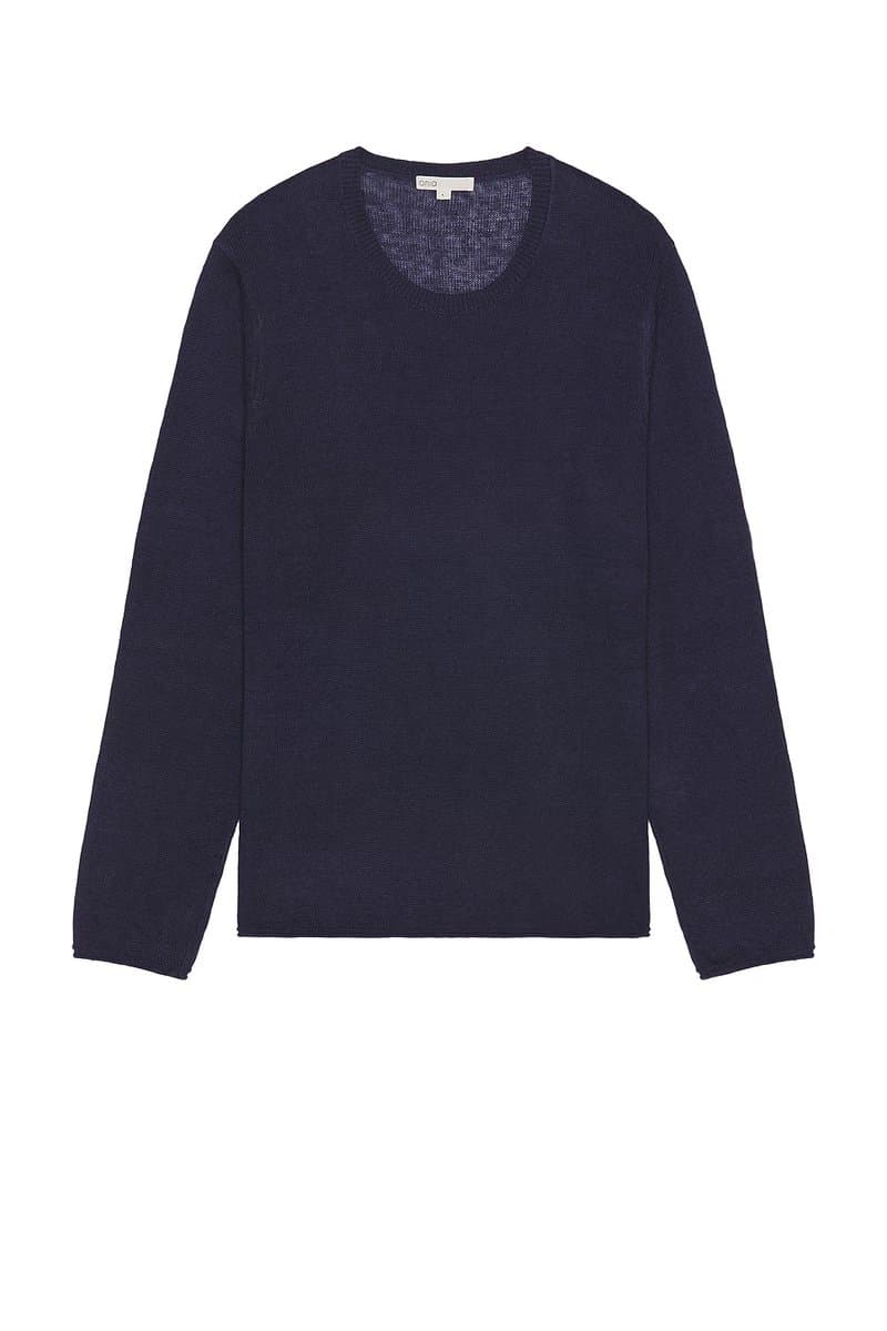 revolve Revolve Kevin Crewneck Linen Sweater in Deep Navy