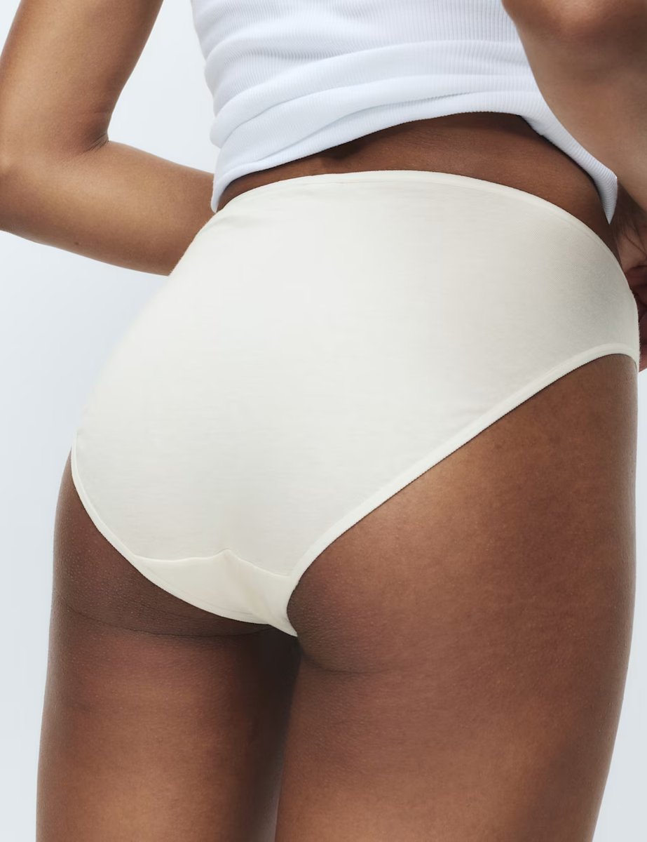 Marks & Spencer M&S 7 Pack Pure Cotton High Leg Knickers Cream Mix - 3