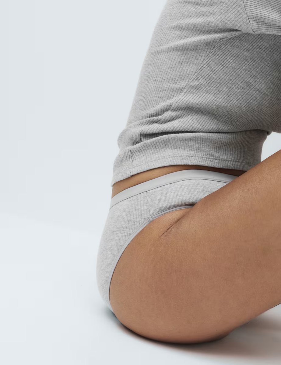 Marks & Spencer M&S 2 Pack Cotton Rich Period Bikini Knickers Grey Mix - 3