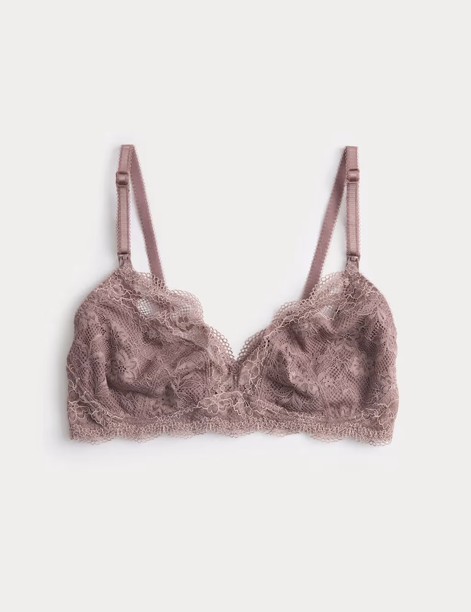 Marks & Spencer M&S Jasmine Lace Non Wired Maternity Nursing Bra B-H Praline - 2