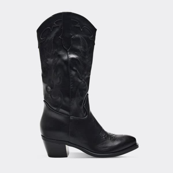 EGO EGO Black Faux Leather Western Cowboy Boot