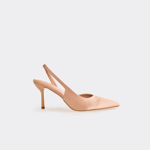 EGO EGO Pointed Toe Slingback Court Heel in Beige