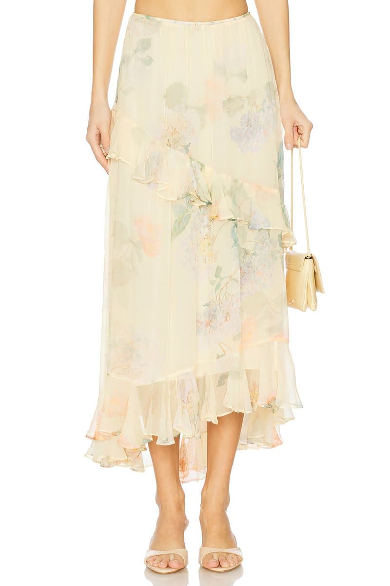 revolve Illuminate Asymmetric Skirt