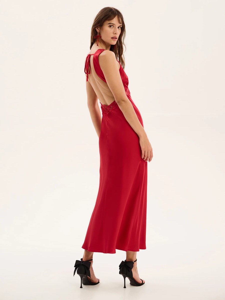 OMNES Aurelia Dress in Barbados Cherry - 4