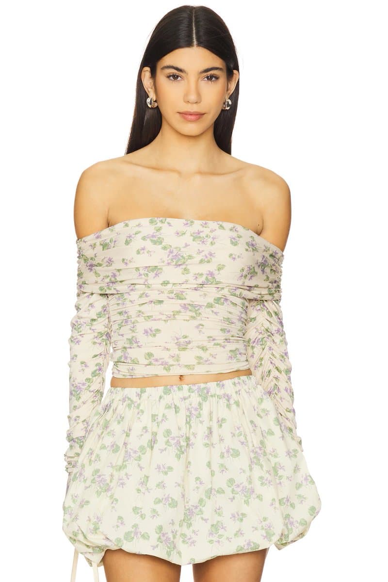 revolve Off Shoulder Wrap Top