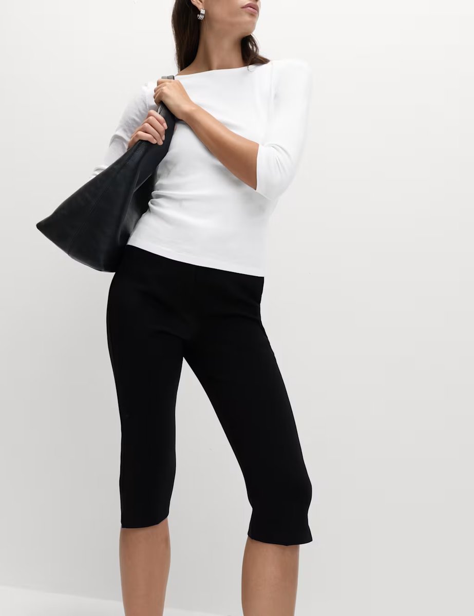 Marks & Spencer M&S Pure Cotton Slim Fit Top White - 2