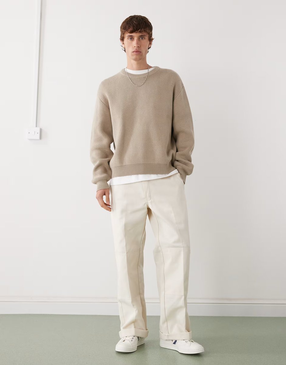 ASOS Weekday jumper in beige exclusive to ASOS - 2