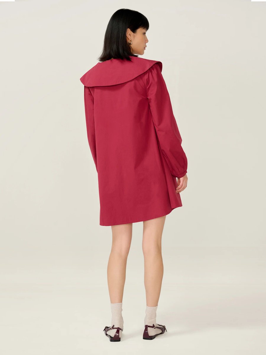 OMNES Sloane Dress in Merlot - 4