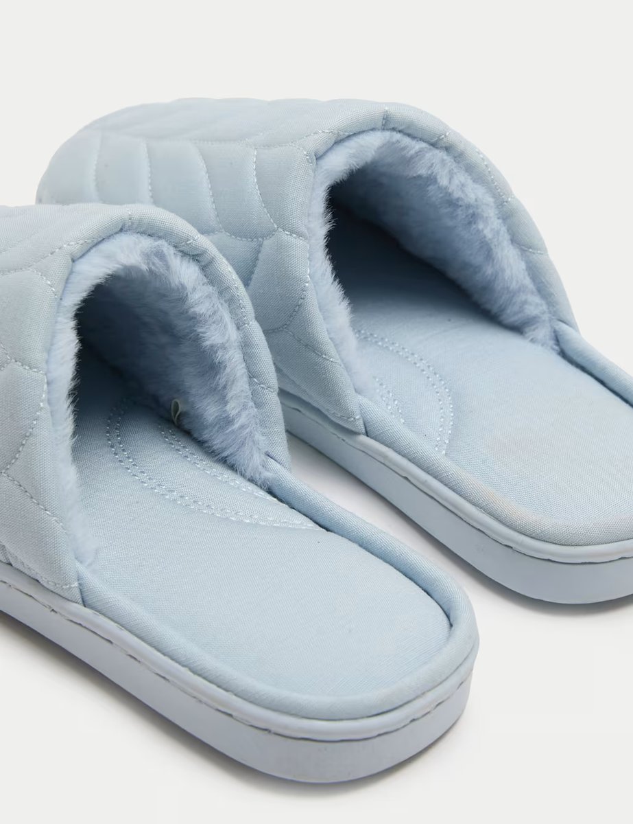 Marks & Spencer M&S Mule Slippers with Secret Support Blue - 2