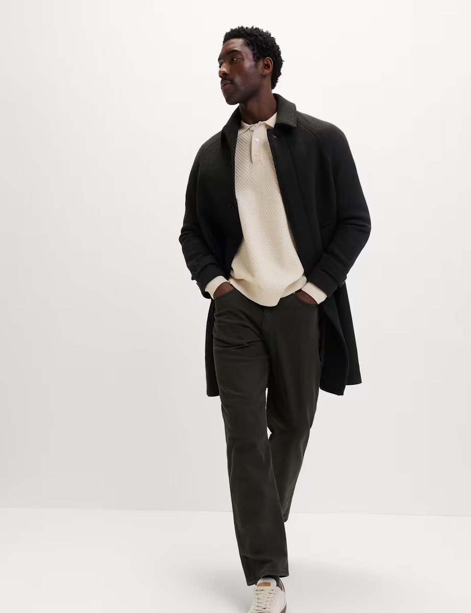 Marks & Spencer M&S Cotton Modal Textured Polo Shirt Neutral - 2