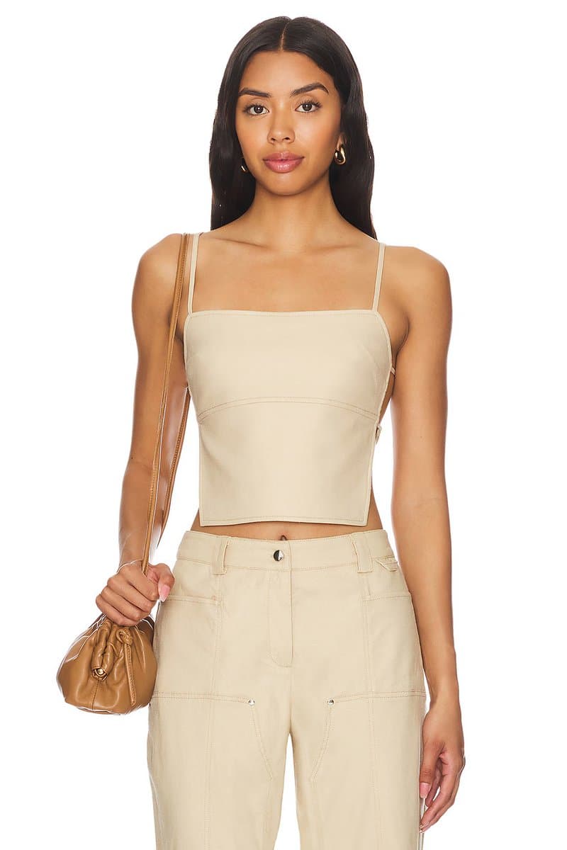 revolve revolve Rousseau Crop Top in Sand