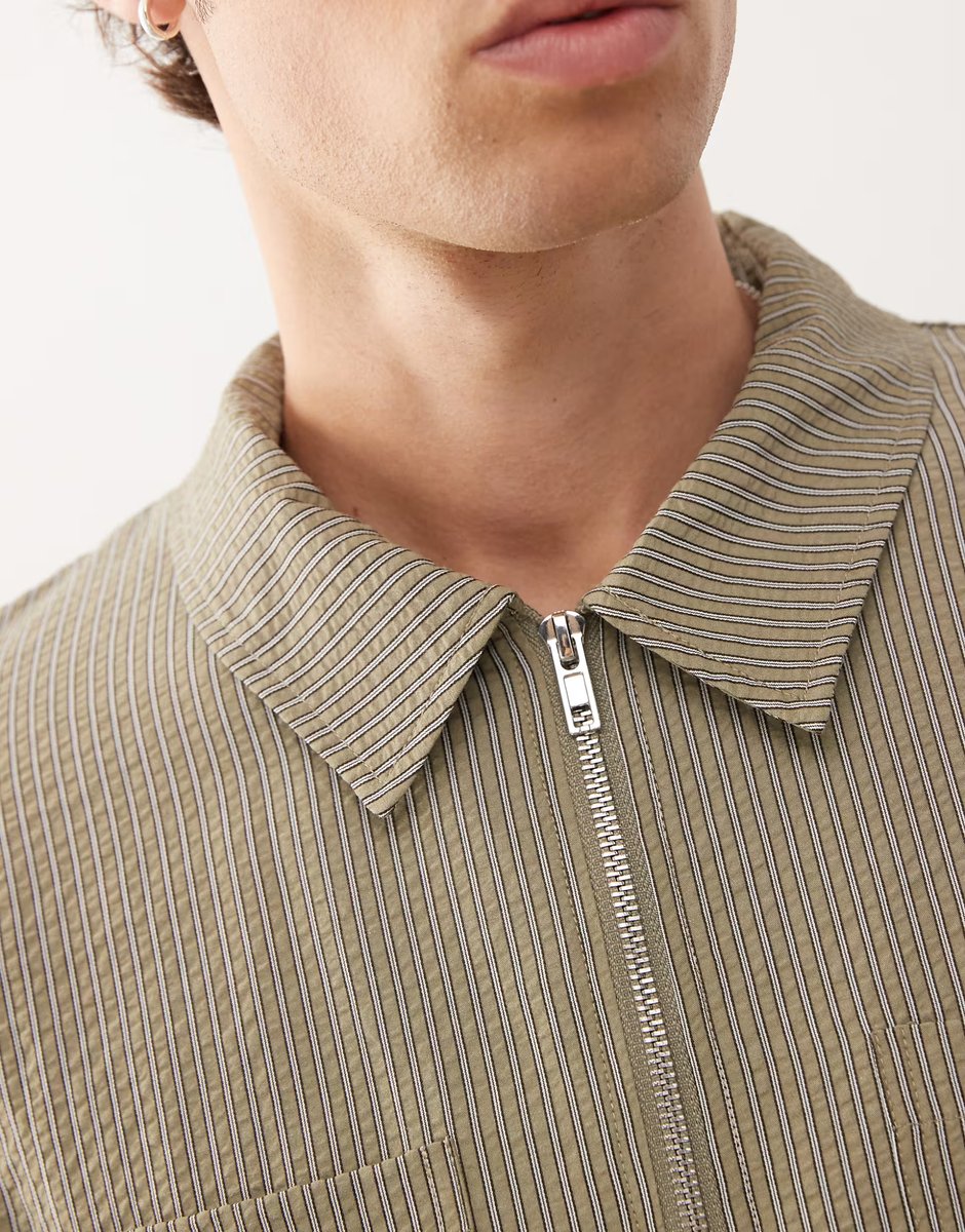 ASOS COLLUSION tailored bomber jacket in khaki - 4