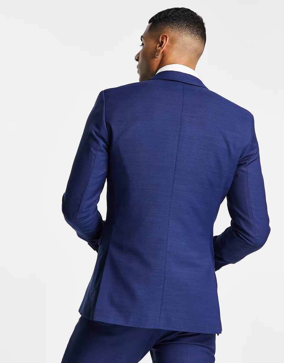 ASOS Jack & Jones Premium slim fit suit jacket in bright blue - 2