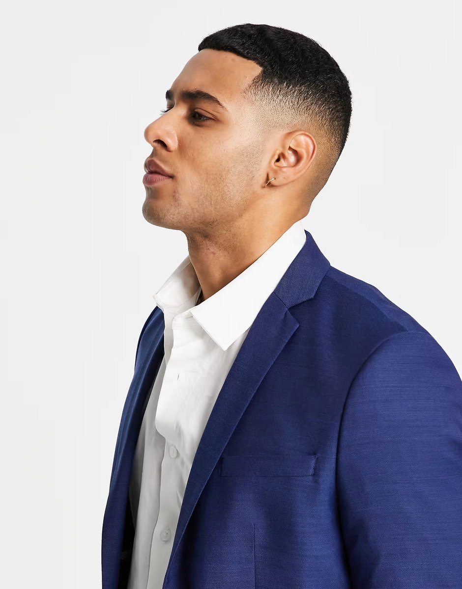 ASOS Jack & Jones Premium slim fit suit jacket in bright blue - 4