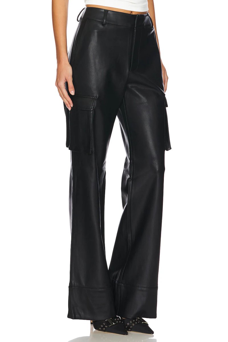 revolve Fifer Vegan Leather Low Rise Cargo Pant - 2