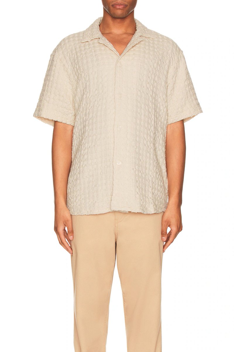 revolve Ecru Cuba Waffle Shirt - 3