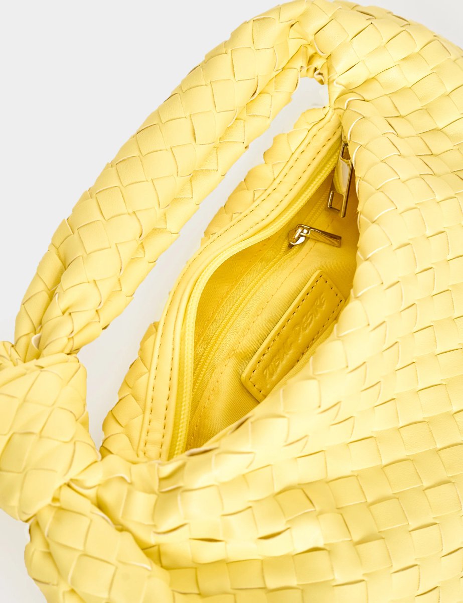 Public Desire The Blame Lemon Woven Pu Knot Detail Mini Pu Bag - 2