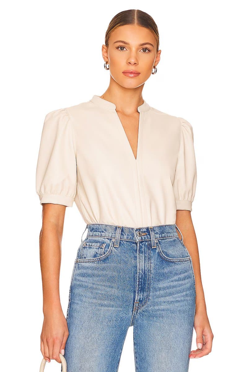 revolve Jane Faux Leather Top
