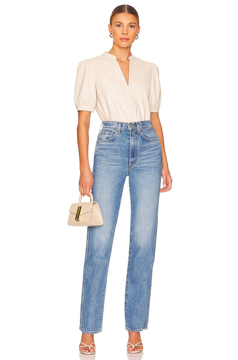 revolve Jane Faux Leather Top - 4