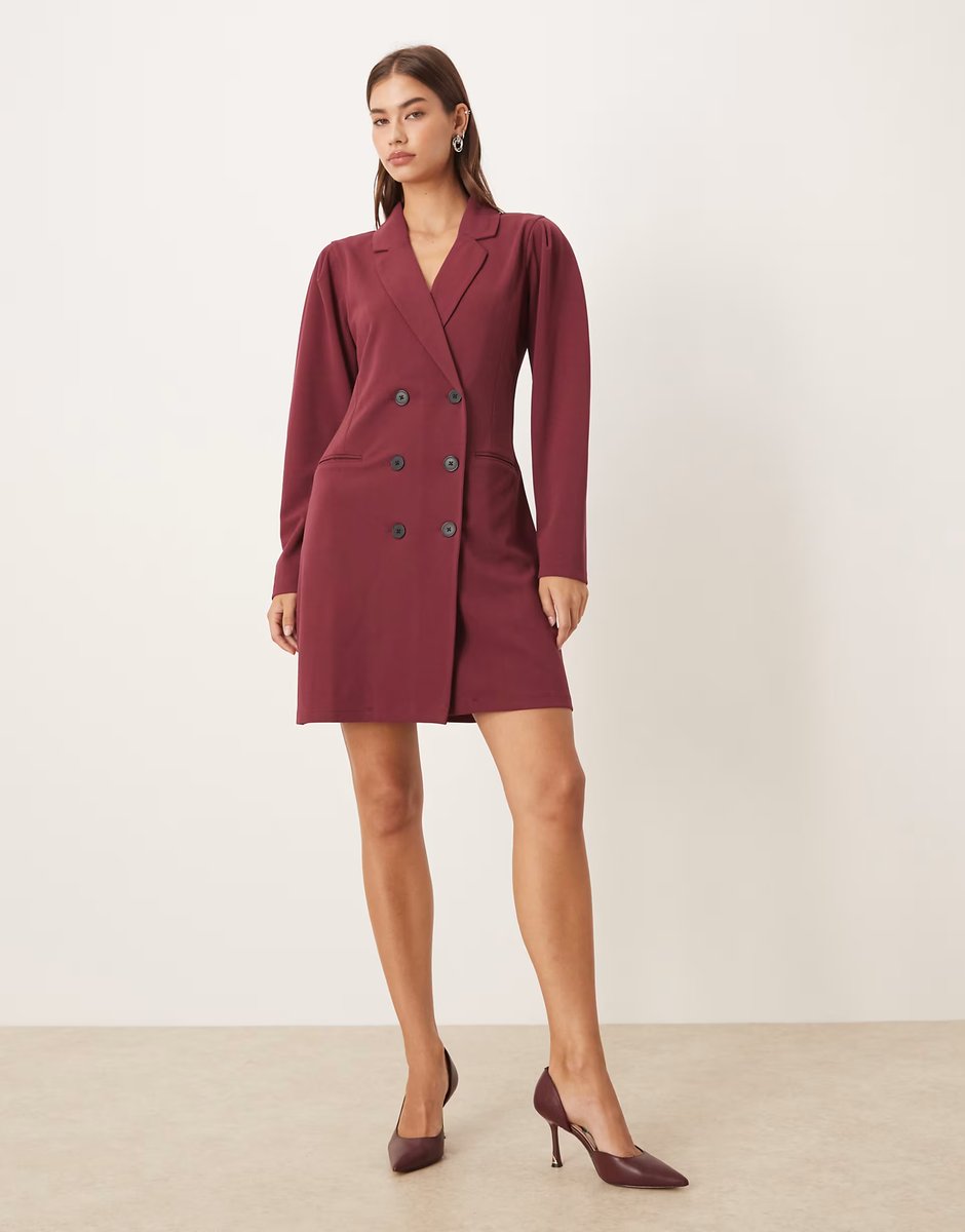 ASOS JDY blazer dress in burgundy - 3