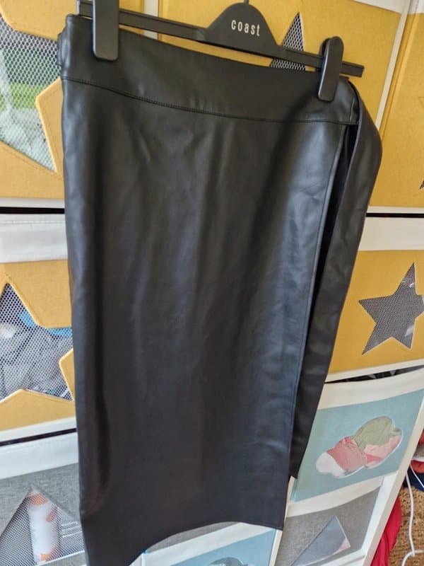Never Fully Dressed Never fully dressed women's Black Vegan Leather Jaspre Skirt size 10 BNWT