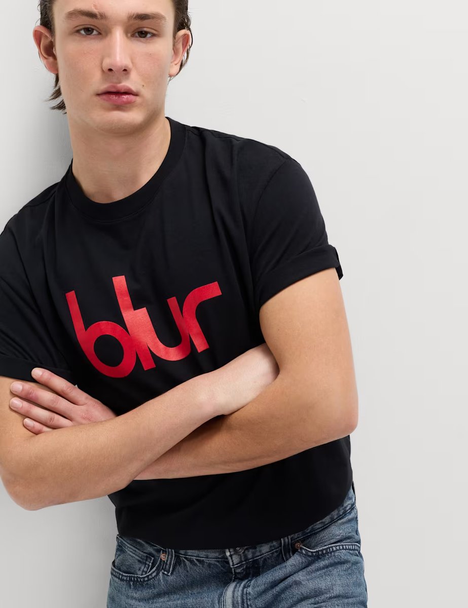 Marks & Spencer M&S Pure Cotton Blur T-Shirt Black - 2