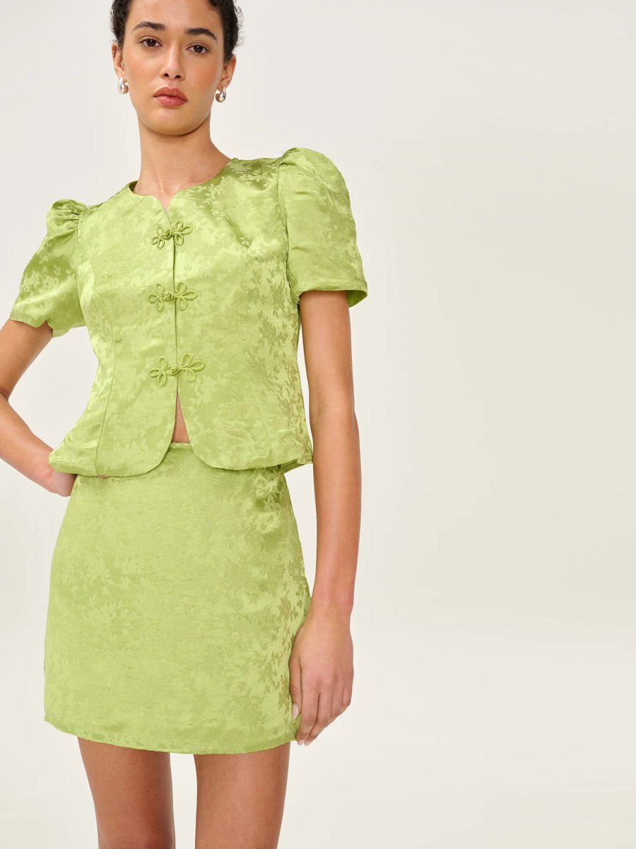 OMNES Patty Skirt in Lima Bean - 3