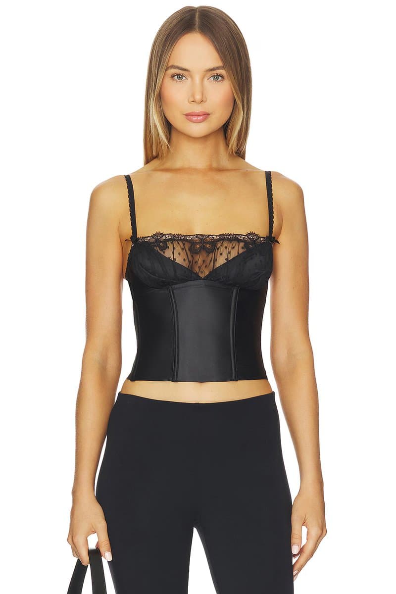 revolve Revolve Papillon Bustier Corset Top in Black