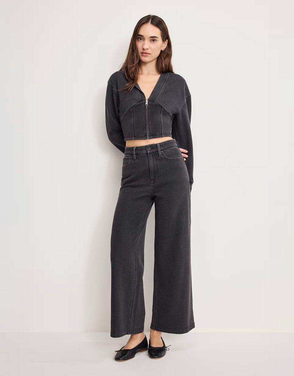 ASOS Good American good standard straight  jeans co-ord in black - BLACK - 4