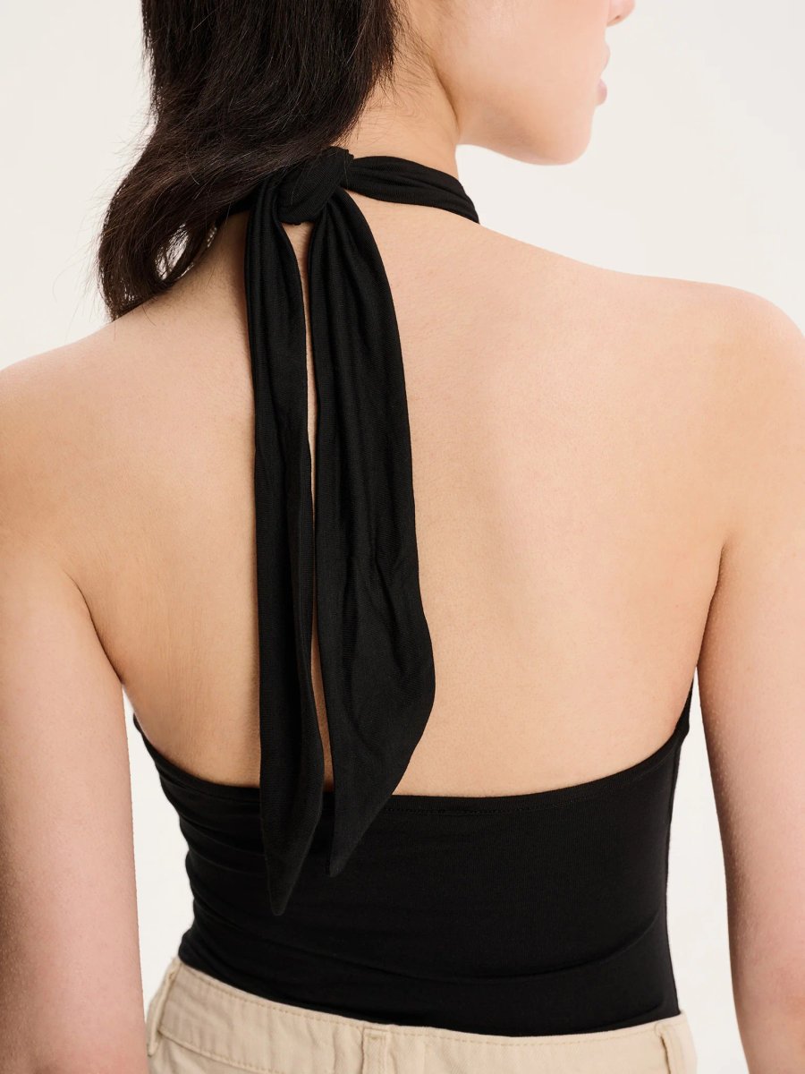 OMNES Nelson Halter Top in Black - 2