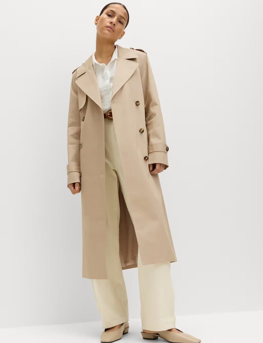 Marks & Spencer M&S Neutral Cotton Rich Trench Coat