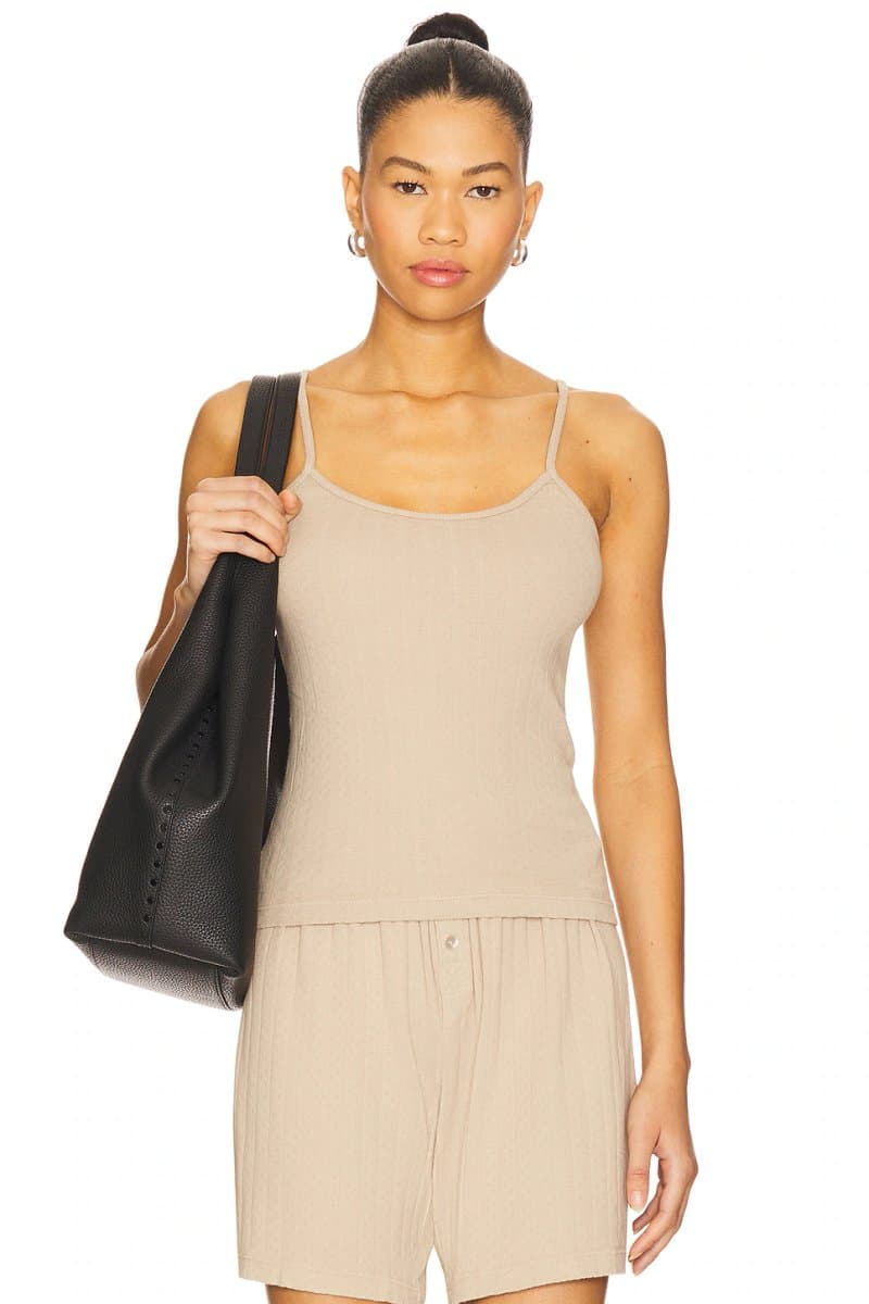 revolve Revolve Pointelle Cami Tank Top in Shitake