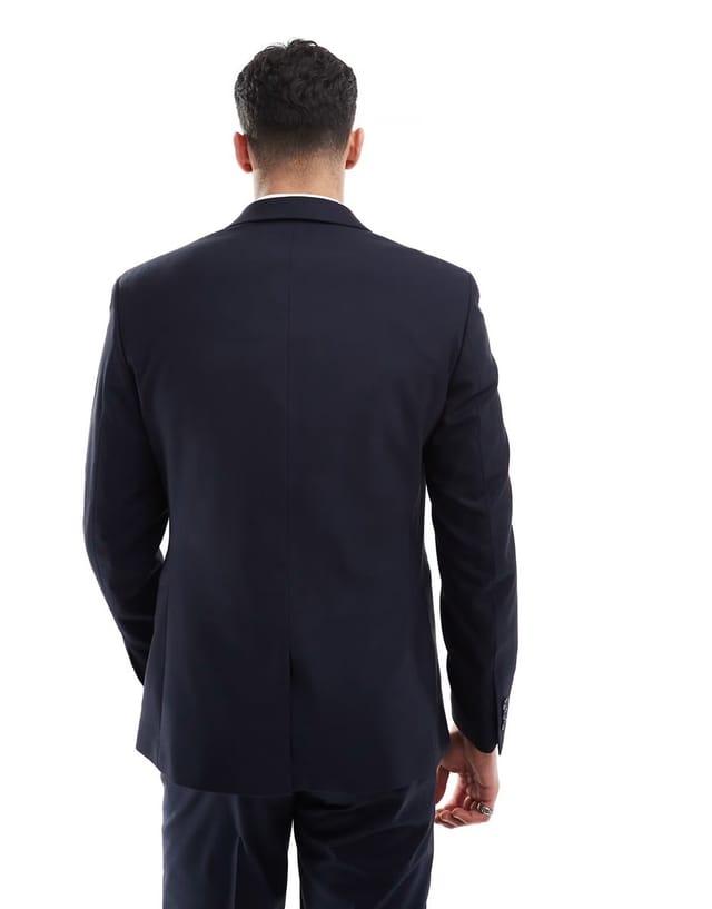 ASOS ASOS DESIGN slim suit jacket in dark navy - 2