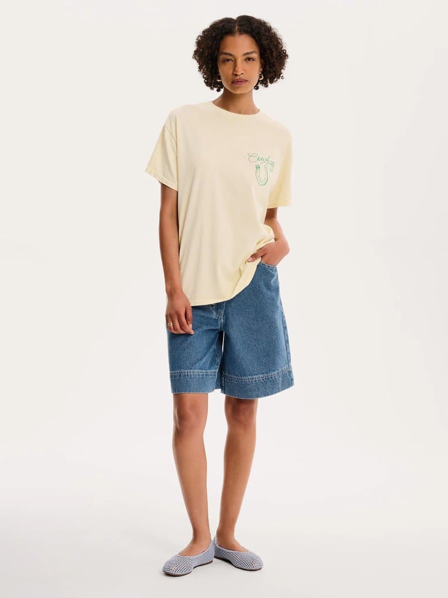 OMNES OMNES Western-Inspired Boyfriend T-Shirt in Yellow