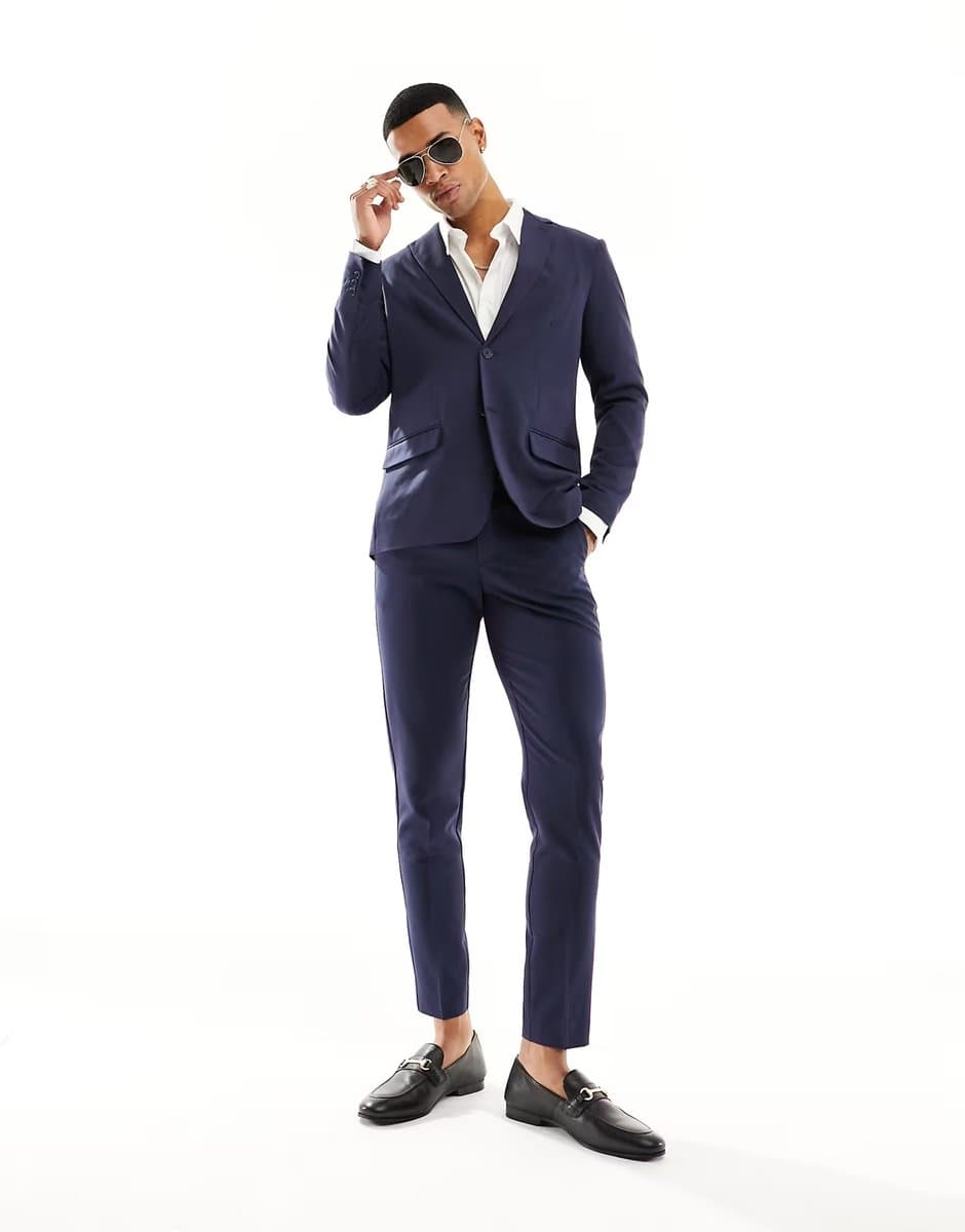 ASOS ONLY & SONS slim fit suit jacket in navy