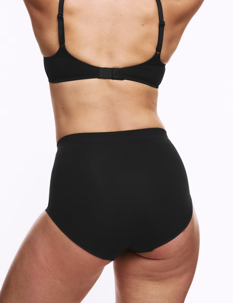 Marks & Spencer M&S 3pk Cotton Rich Full Brief Stoma Knickers Black - 3