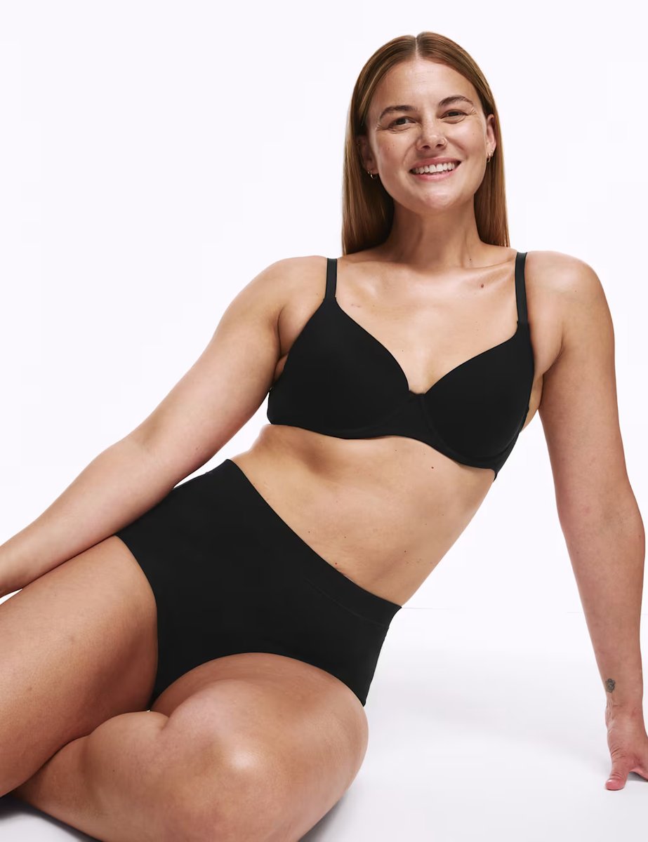 Marks & Spencer M&S 3pk Cotton Rich Full Brief Stoma Knickers Black - 4