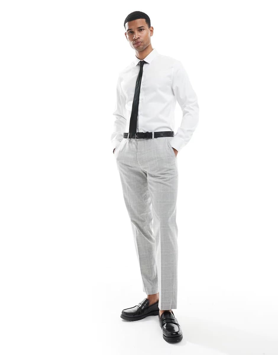 ASOS Jack & Jones Premium linen suit trousers in beige