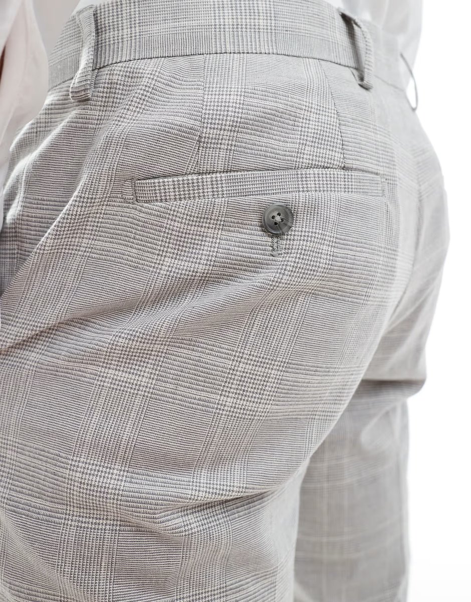 ASOS Jack & Jones Premium linen suit trousers in beige - 3