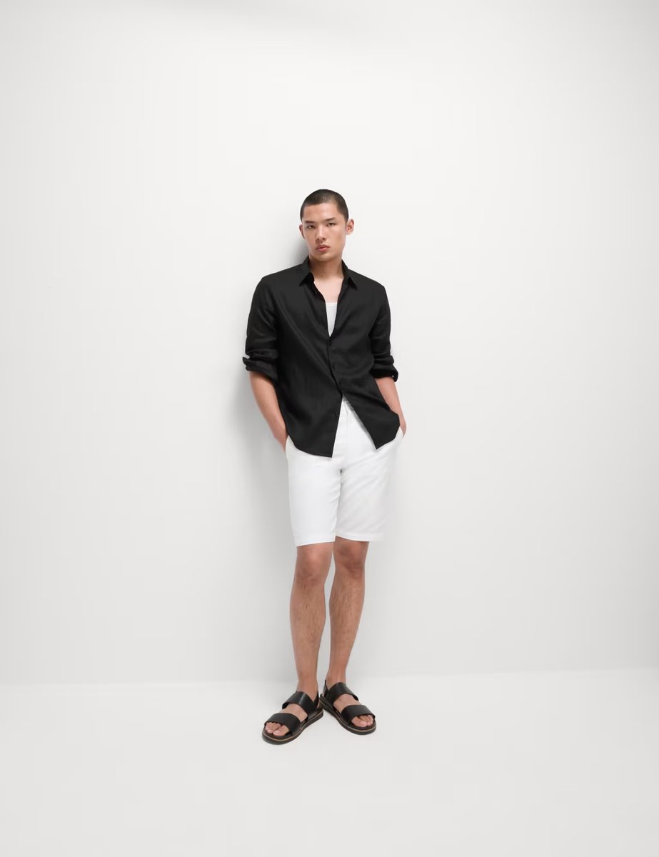 Marks & Spencer M&S Regular Fit Pure Linen Shirt Black - 2