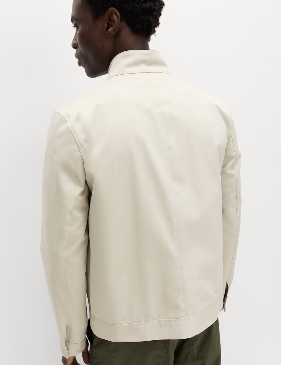 Marks & Spencer M&S Pure Cotton Harrington Jacket Stone - 4